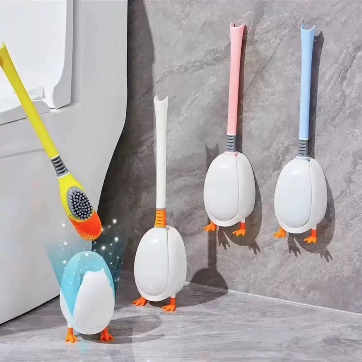 2 In 1 Duck Wall Silicone Toilet Brush