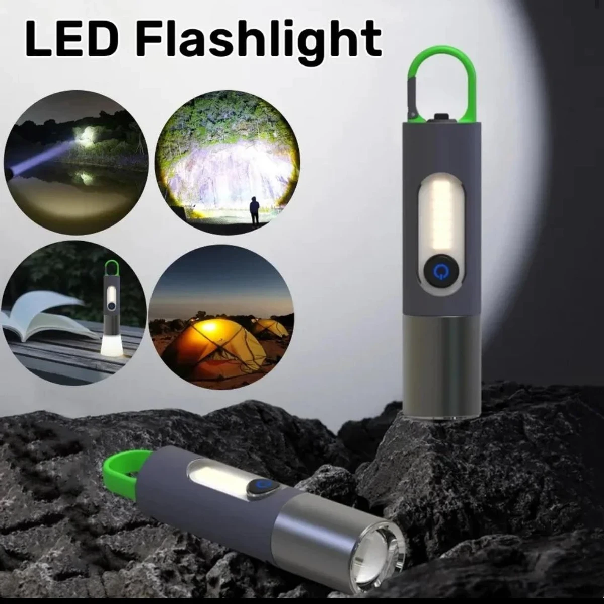 USB Rechargeable Multifunctional LED Flashlight - Image 3